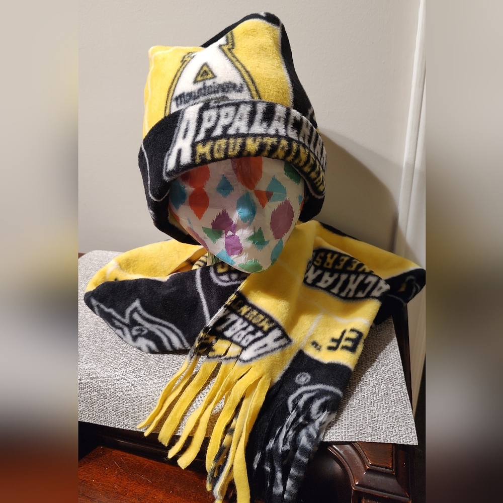 Appalachian State Handmade Fleece Scarf/Hat Set